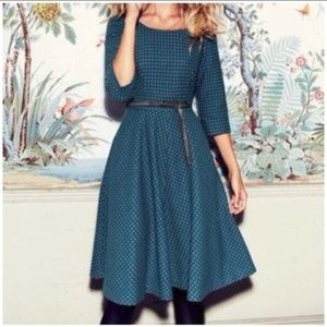 Boden Kate Dress - 8L - polka dot wool skater dress 8 Long